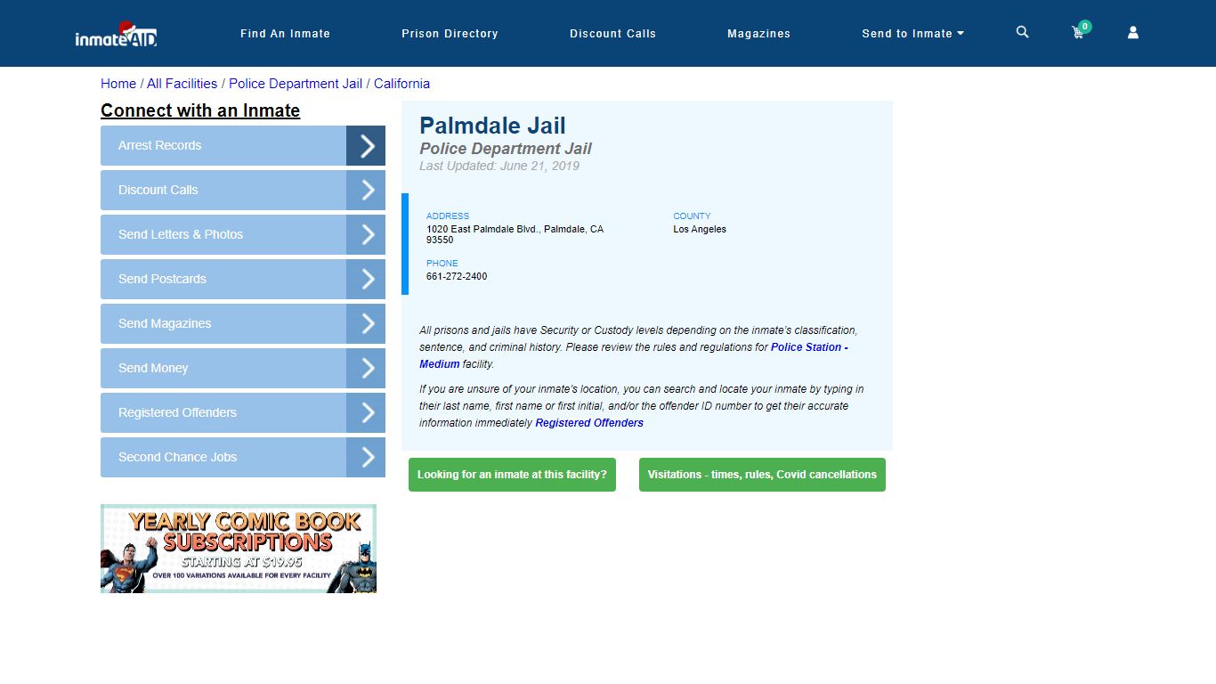 Palmdale Jail & Inmate Search - Palmdale, CA